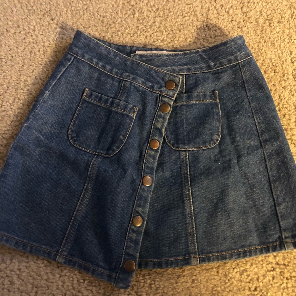 Denim short skirt